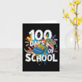 100ste dag Grappige Outfit Leraar &amp; Student 10 Kaart (Gele Bloem)