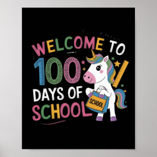 100ste dag Grappige Outfit Leraar &amp; Student 10 Poster