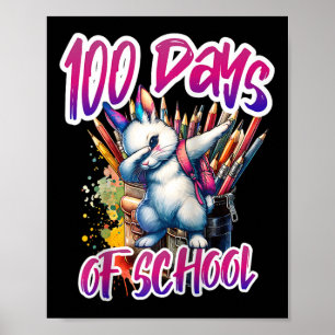 100ste dag Grappige Outfit Leraar &amp; Student 10 Poster