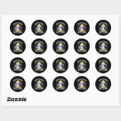100ste dag Grappige Outfit Leraar & Student 10 Ronde Sticker (Vel)