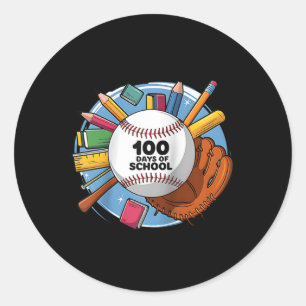 100ste dag Grappige Outfit Leraar & Student 10 Ronde Sticker