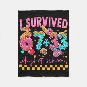 100ste dag ik overleefde 67 + 33 dagen schooljonge fleece deken