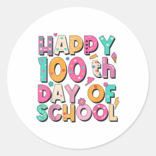 100ste dag leerkracht Kinderen 100 dagen Ronde Sticker
