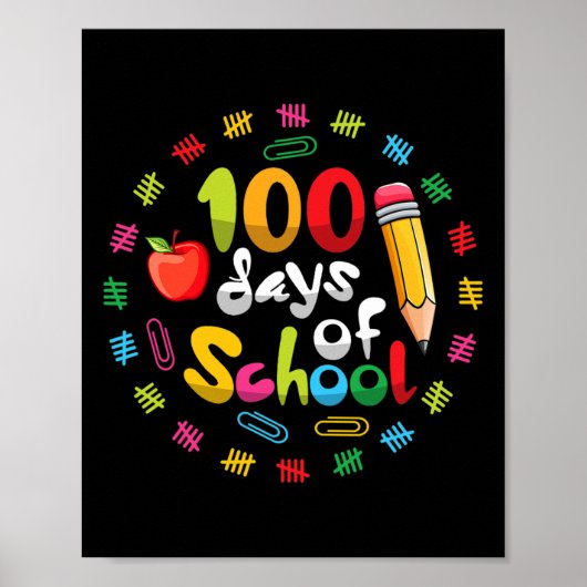 100ste dag leerkrachten 100 Da Poster (Voorkant)