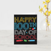 100ste dag leerling 100 dagen kaart (Gele Bloem)