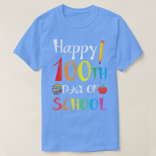 100ste dag school 100 dagen slimmere cadeautjes t-shirt (Design voorkant)