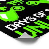 100ste Dag School Shirt Kinderen Videogames Jongen Poster (Hoek)