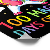 100ste dag school Unicorn 100 magische dagen Poster (Hoek)