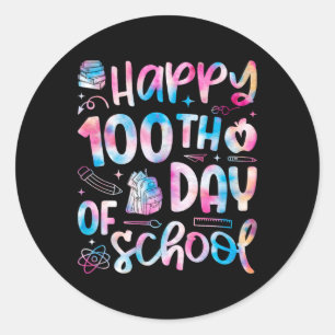 100ste dag schoolleraar 100 dagen onderwijs ronde sticker