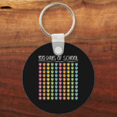 100ste dag schoolleraar Happy 100 dagen school Sleutelhanger (Voorkant)