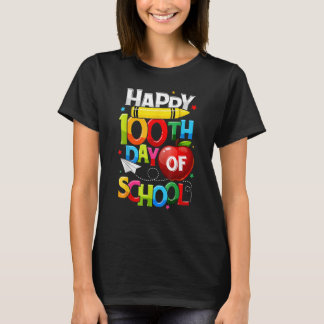 100ste dag schoolleraar regenboog 100 dagen t-shirt