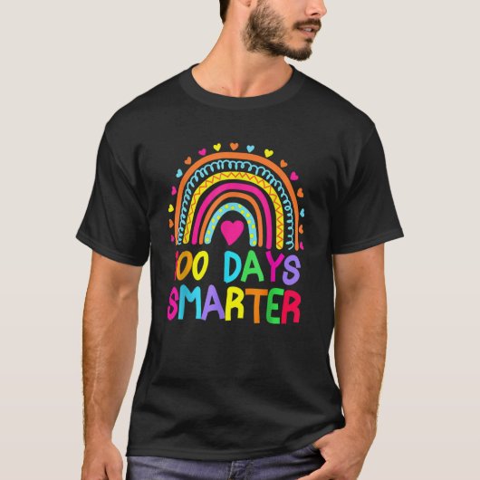 100ste dag schoolleraar regenboog 100 dagen t-shirt (Voorkant)
