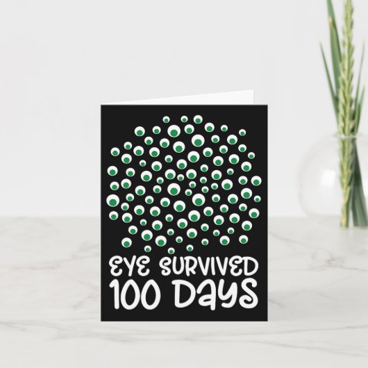 100ste dag schoolmonster Googly Eye overleefde 10 Kaart (Voorkant)