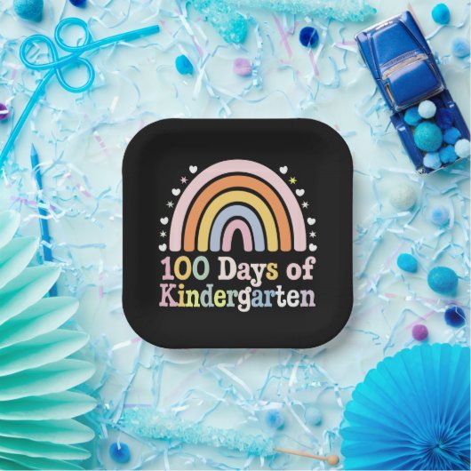 100ste Dag van de Kleuterjuf Kinder 100 dagen Papieren Bordje (Feest)