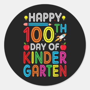 100ste Dag van de kleuterjuf Kinder 100 dagen SM Ronde Sticker