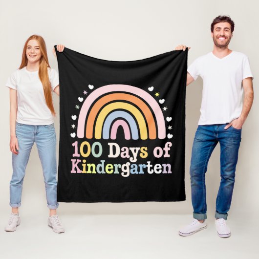 100ste dag van de kleuterleidster kinderen 100 dag fleece deken (In situ)