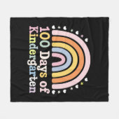 100ste dag van de kleuterleidster kinderen 100 dag fleece deken (Voorkant (Horizontaal))