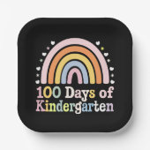 100ste dag van de kleuterleidster kinderen 100 dag papieren bordje (Voorkant)