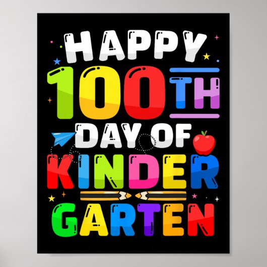 100ste dag van de kleuterschool 100 dagen voor het poster (Voorkant)
