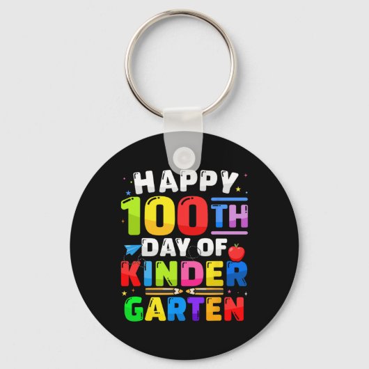 100ste dag van de kleuterschool 100 dagen voor het sleutelhanger (Voorkant)