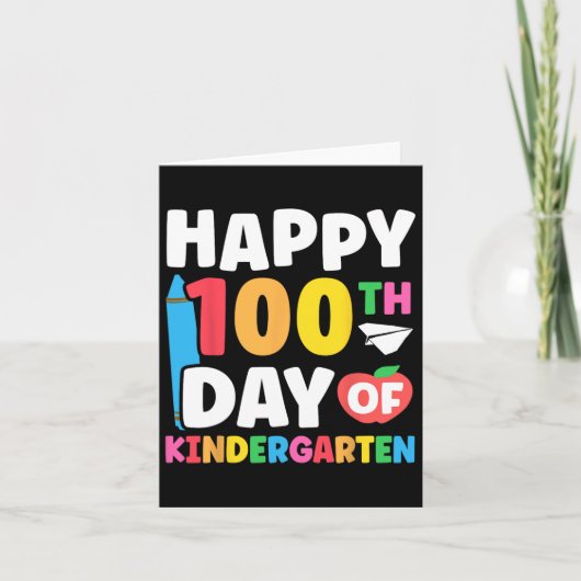 100ste dag van de kleuterschool Kinder 100 dagen v Kaart (Voorkant)