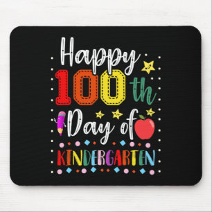 100ste dag van de kleuterschool kleurrijke leraar  muismat