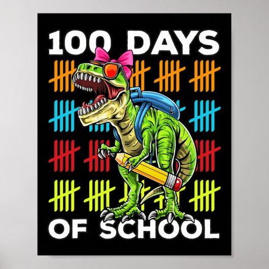 100ste dag van de leerkrachten 100 dagen 3 poster (Voorkant)