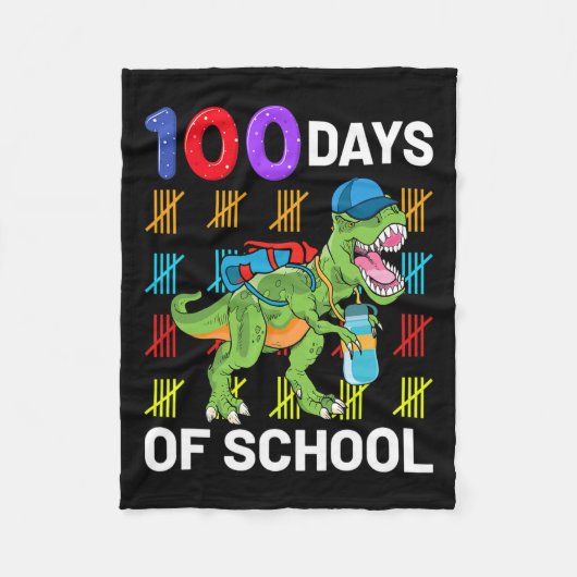 100ste dag van de leerkrachten 100 dagen 4 fleece deken (Voorkant)