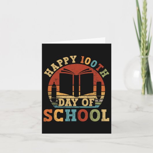 100ste dag van de leraar student 100 dagen Vinta Kaart (Voorkant)