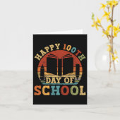 100ste dag van de leraar student 100 dagen Vinta Kaart (Gele Bloem)