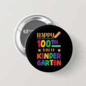 100ste dag van de Schattigee schoolstudent Ronde Button 5,7 Cm (Voorkant /achterkant)