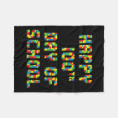 100ste dag van de school bouwblokken leraren Kinde Fleece Deken (Voorkant (Horizontaal))