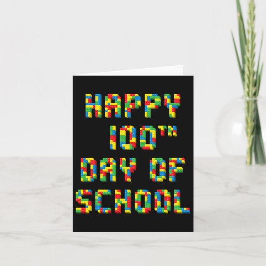 100ste dag van de school bouwblokken leraren Kinde Kaart (Voorkant)