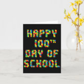 100ste dag van de school bouwblokken leraren Kinde Kaart (Gele Bloem)