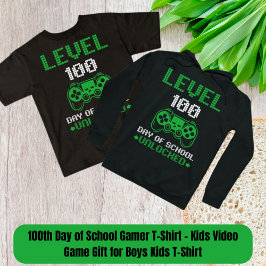 100ste Dag van de School Gamer T-Shirt - Kinder Vi