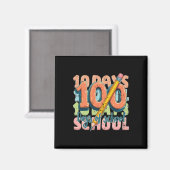 100ste dag van de school grappig kostuum voor kind magneet (Voorkant / Achterkant)