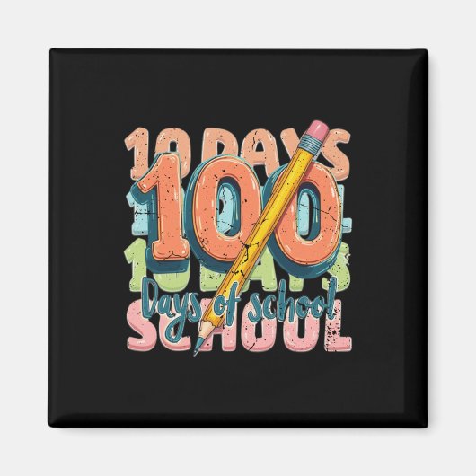 100ste dag van de school grappig kostuum voor kind magneet (Voorkant)