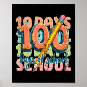 100ste dag van de school grappig kostuum voor kind poster