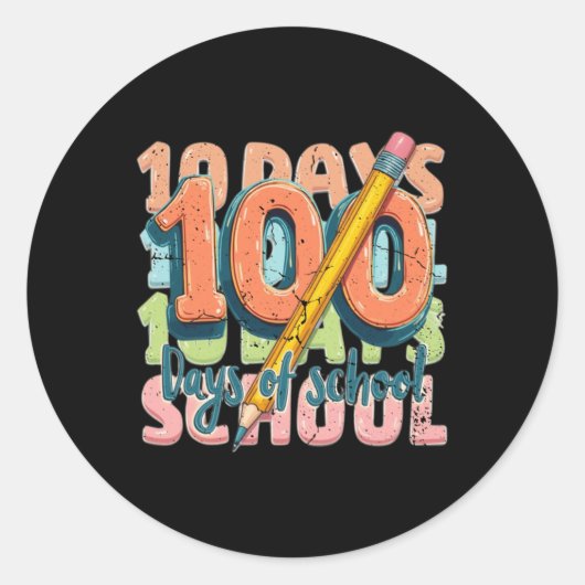 100ste dag van de school grappig kostuum voor kind ronde sticker (Voorkant)