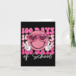 100ste dag van de school Groovy Smile Face 100 dag Kaart