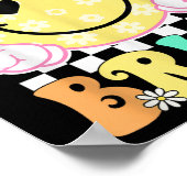 100ste dag van de school Groovy Smile Face 100 dag Poster (Hoek)