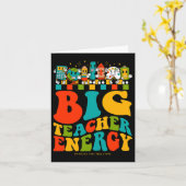 100ste dag van de school grote leraar energie groo kaart (Gele Bloem)