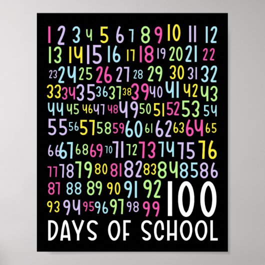 100ste Dag van de School Kinder 100 dagen Leren Wi Poster (Voorkant)