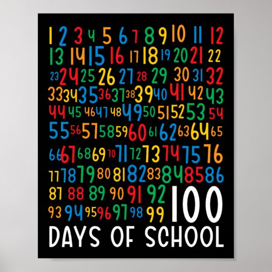 100ste Dag van de School Kinder 100 dagen Leren Wi Poster (Voorkant)