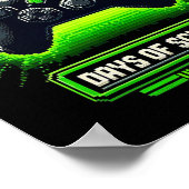 100ste Dag van de School Kinder Video Games Boy Ga Poster (Hoek)