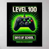 100ste Dag van de School Kinder Video Games Boy Ga Poster (Voorkant)