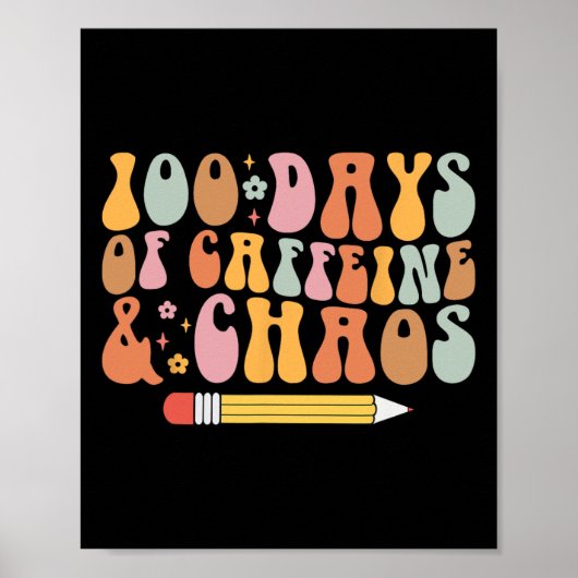 100ste dag van de school leraar 100 dagen van de k poster (Voorkant)