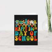 100ste dag van de school leraar student Kinder Gro Kaart (Voorkant)