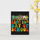 100ste dag van de school leraar student Kinder Gro Kaart (Gele Bloem)