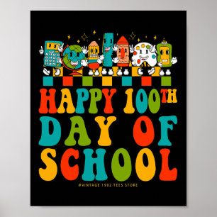 100ste dag van de school leraar student Kinder Gro Poster